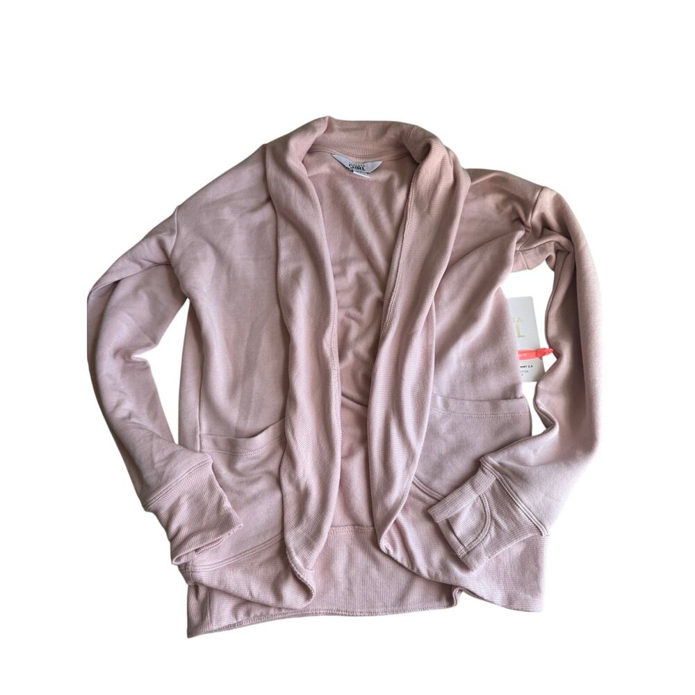 Athleta Girl Wrap 'n Roll Cardigan, light pink,size 8/10, NWT